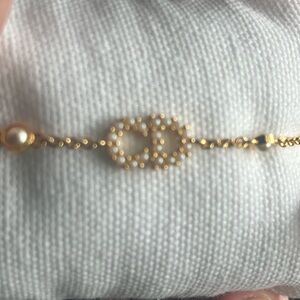 Iconic Christian Dior CDL pearls bracelet gold plated metal 💫 Clair D Lune (CDL)